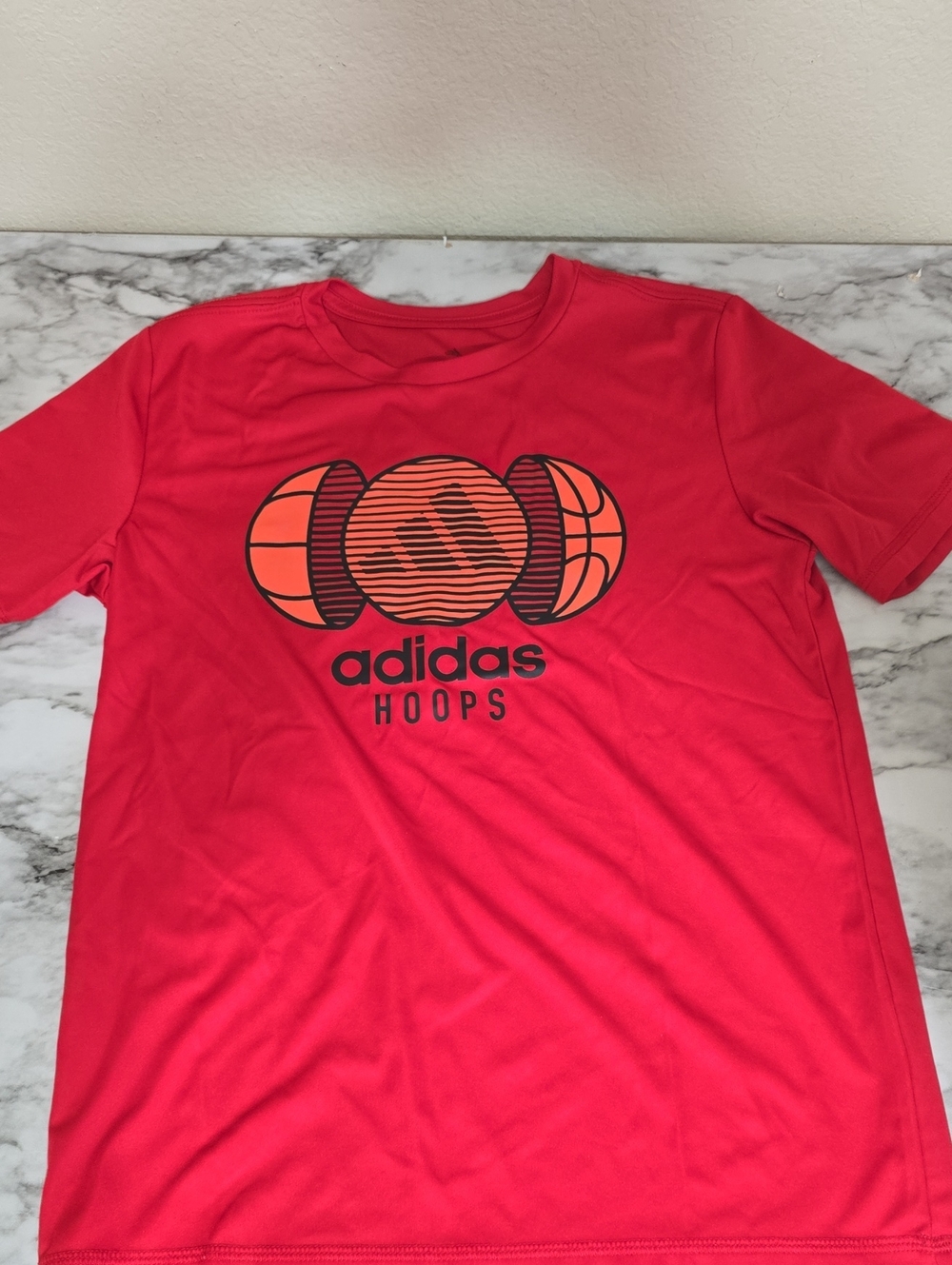 adidas Red Basketball Graphic Tee